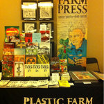 Rafer Roberts' Plastic Farm Press booth at Baltimore Comic Con. Rafer illustrated the cover to my Tax Returns book.